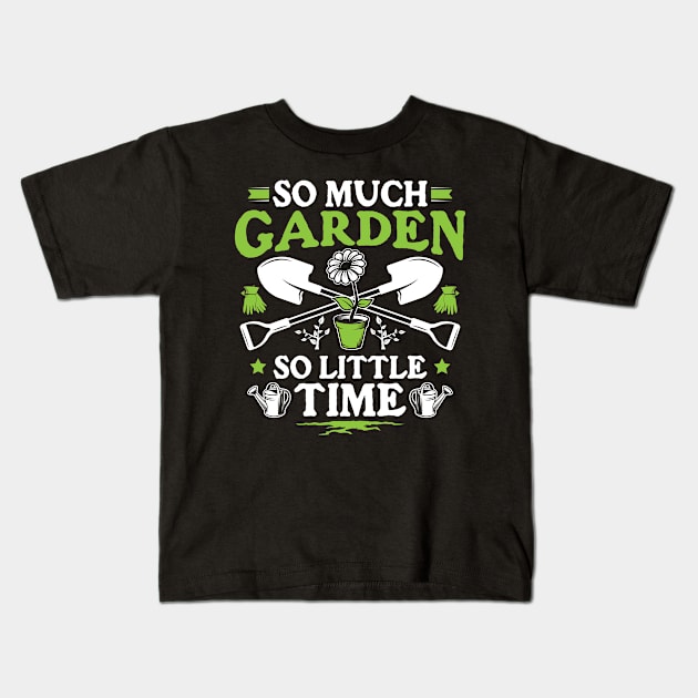 Gardener Horticulturist Garden Grower Gardening Kids T-Shirt by Krautshirts